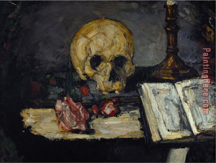 Paul Cezanne Skull And Candlestick Circa 1866